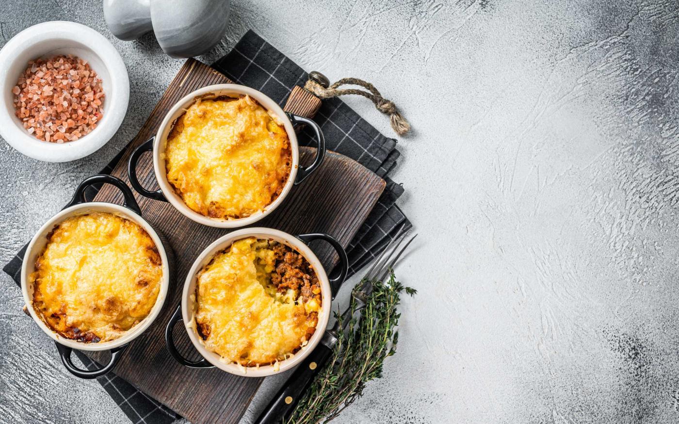 Plat de viande hachée en croûte de patate douce