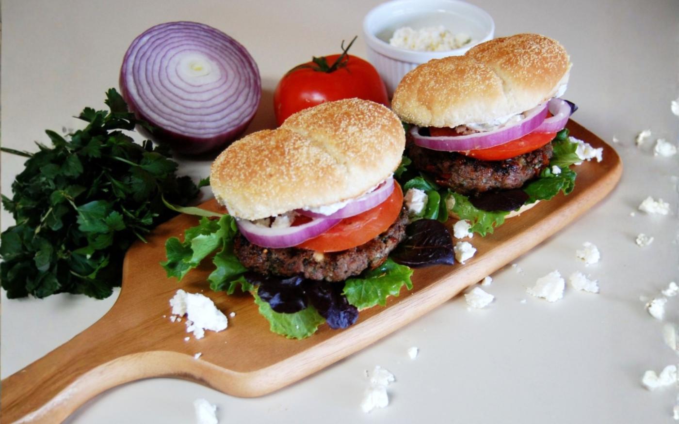 Pita burger grec avec feta