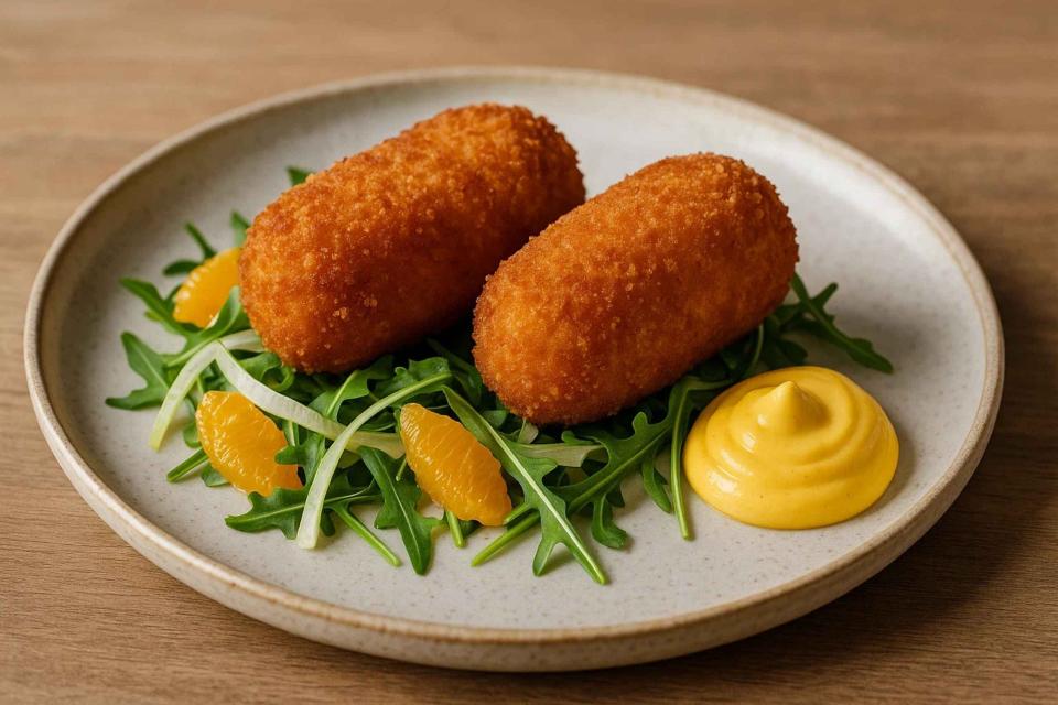 Bouillabaissekroket met venkelsalade en saffraanmayonaise