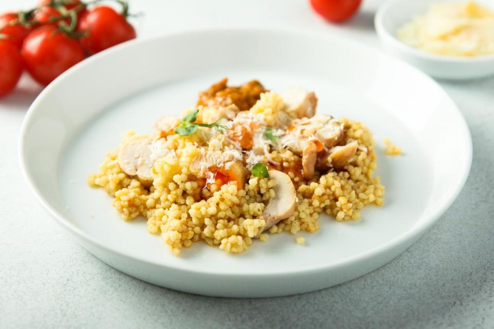 Couscous aux légumes et viande de porc maigre
