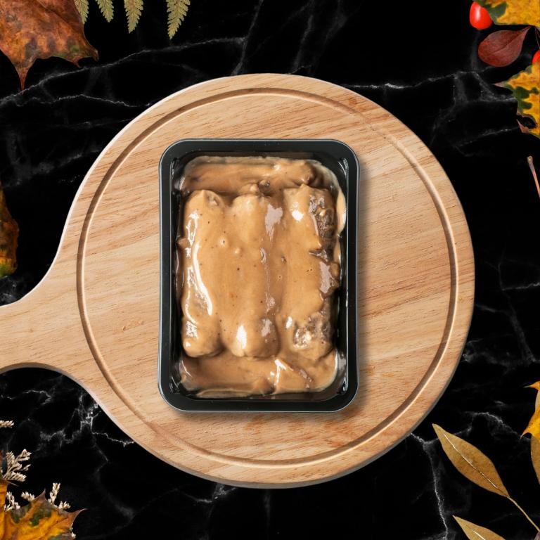 Boomstammetjes van hert in grand veneur saus